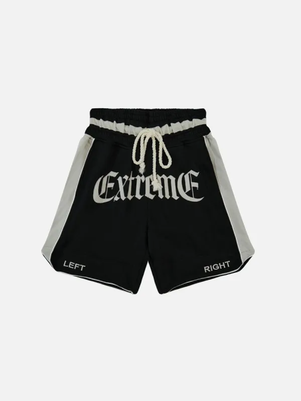 Aelfric Eden Patchwork Letter Embroidery Shorts sold by Aelfric Eden