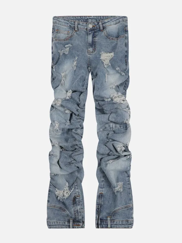 Aelfric Eden Multi Wrinkle Distressed Jeans made by Aelfric Eden