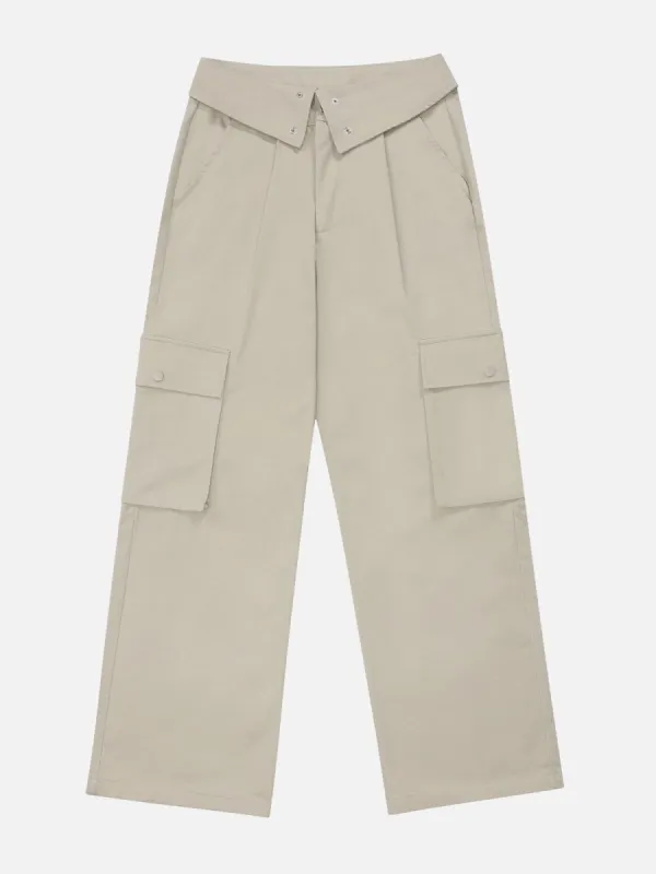 Fold-Over High Waist Cargo Pants sold by Aelfric Eden