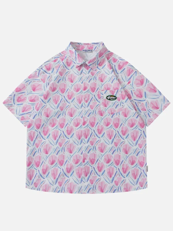 Aelfric Eden Tulip  All-Over Print Short Sleeve Shirts sold by Aelfric Eden