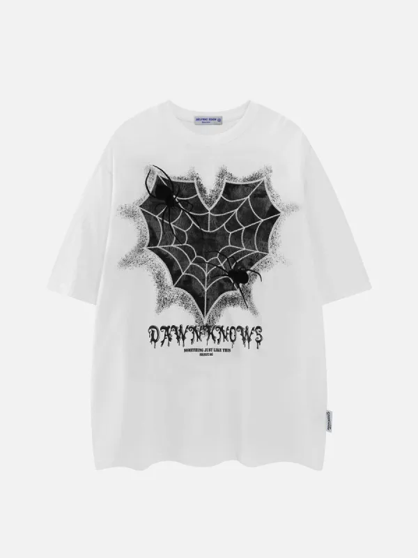 Aelfric Eden Heart Spider Web Print Tee sold by Aelfric Eden
