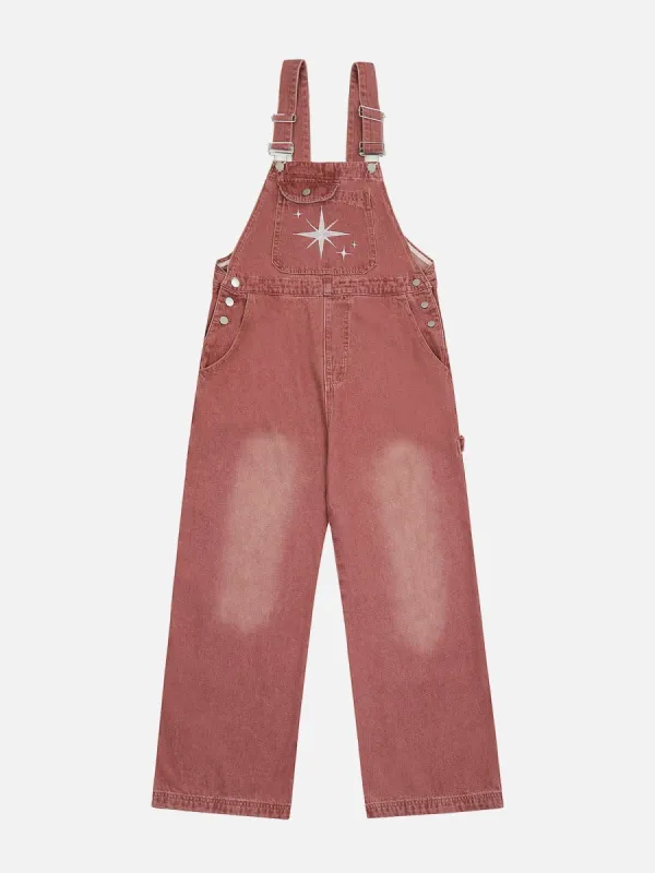 Aelfric Eden Embroidery Star Washed Overalls sold by Aelfric Eden