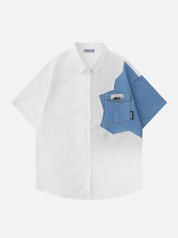 Aelfric Eden Patchwork Short Sleeve Shirt sold by Aelfric Eden