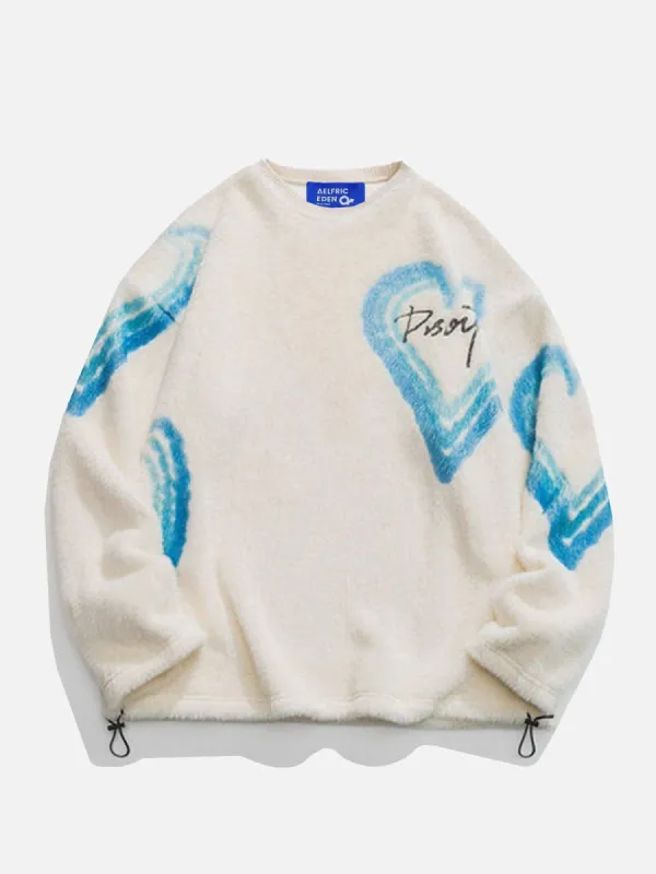 Aelfric Eden Plush Heart Knit Sweater sold by Aelfric Eden