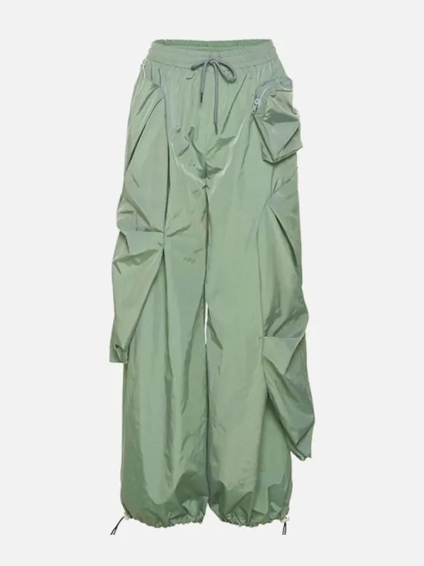 Drawstring Wrinkle Pocket Cargo Pants sold by Aelfric Eden