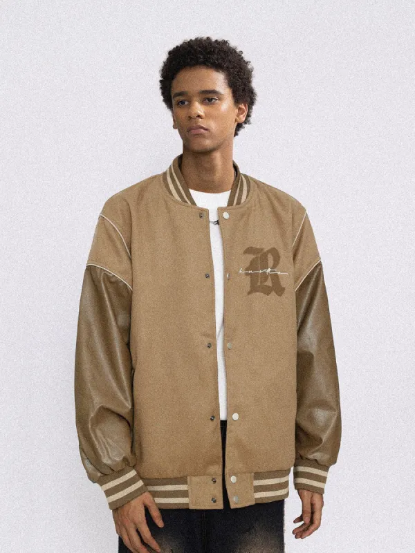 Aelfric Eden Drop Shoulder Patchwork Varsity Jacket sold by Aelfric Eden