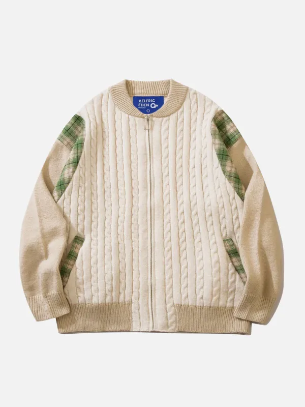 Aelfric Eden Patchwork Plaid Cardigan sold by Aelfric Eden