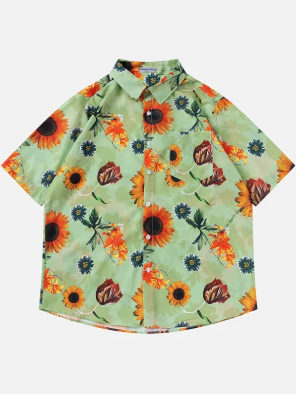 Aelfric Eden Sunflower All-over Print Short Sleeve Shirts sold by Aelfric Eden