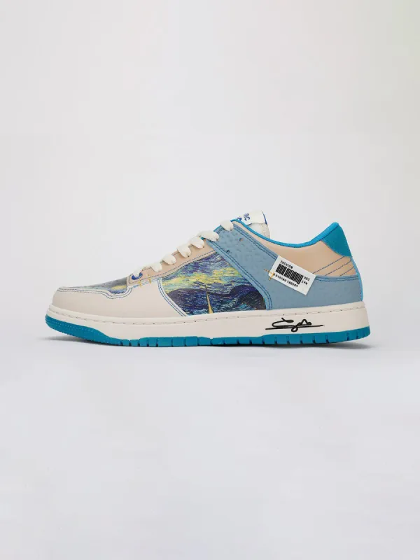 StarryClimb Van Gogh's The Starry Night Skate Shoes made by Aelfric Eden