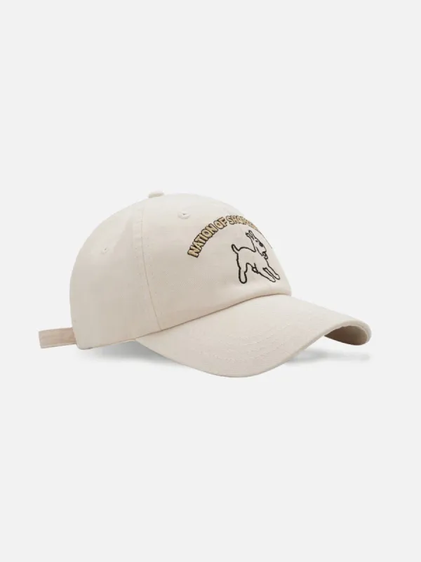 Cute Embroidery Dog Cap sold by Aelfric Eden