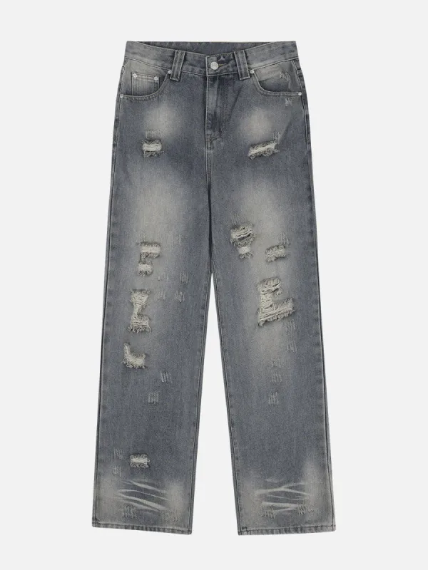 Aelfric Eden Distressed Washed Jeans made by Aelfric Eden