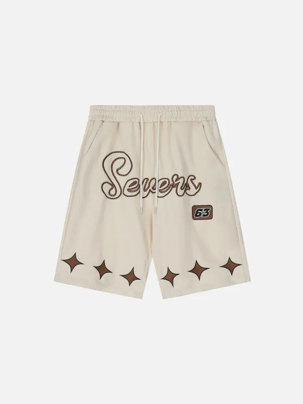Embroidery Letter Shorts sold by Aelfric Eden