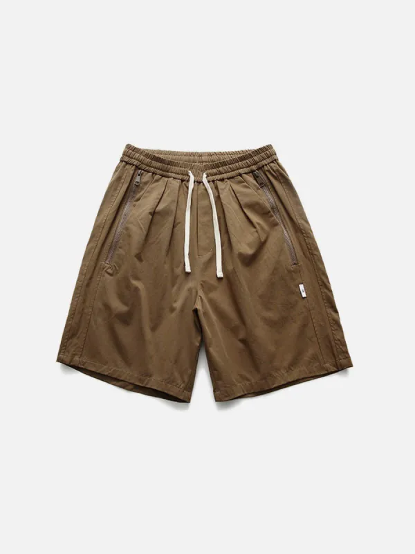 Solid Zip Up Pocket Shorts sold by Aelfric Eden