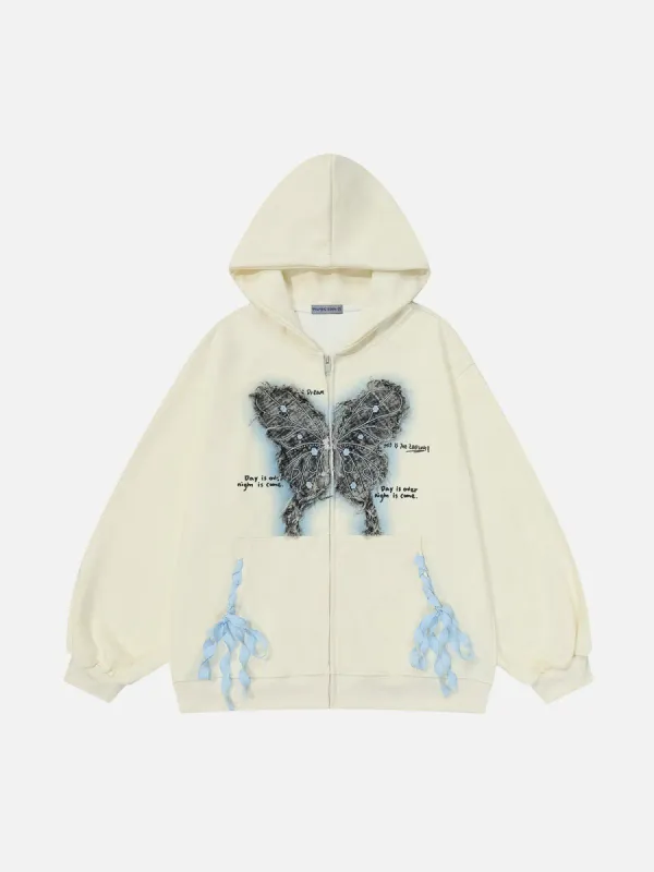 Aelfric Eden Fringe Denim Washed Hoodie | Parallel