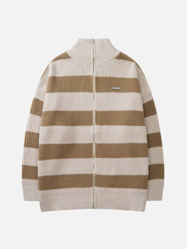 Aelfric Eden Vintage Stripe Zip Up Cardigan sold by Aelfric Eden
