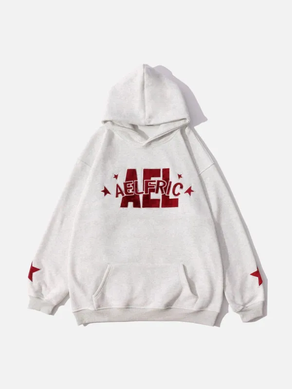 Aelfric Eden Letter Foam Star Print Hoodie sold by Aelfric Eden