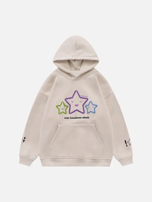 Aelfric Eden Knitting Embroidery Star Hoodie sold by Aelfric Eden