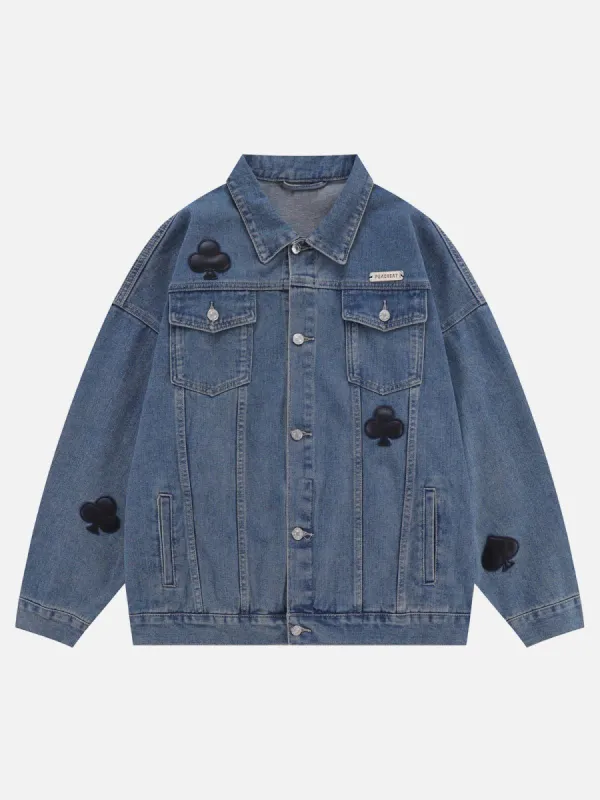 Aelfric Eden Detachable Sleeves Patchwork Denim Jacket