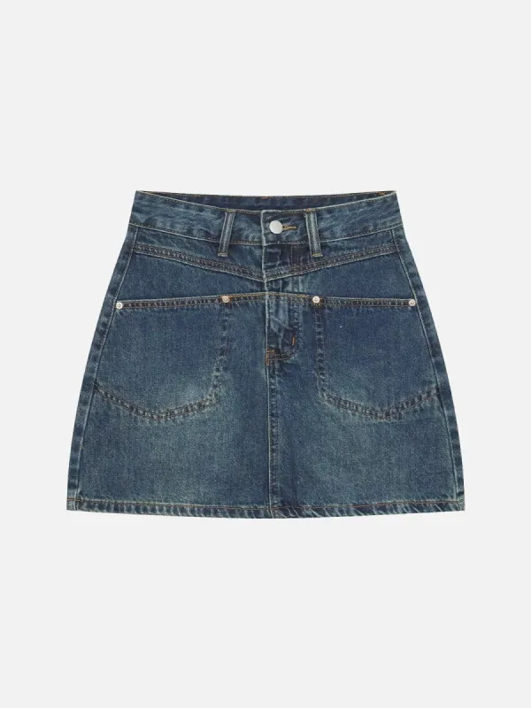 Vintag Washed Denim Skirt sold by Aelfric Eden
