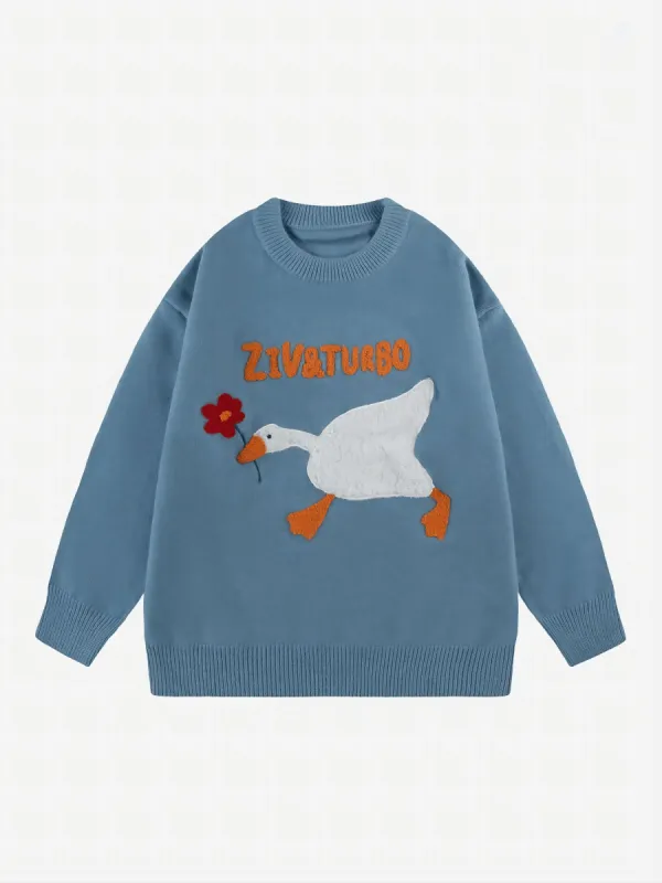 Aelfric Eden "Flower & Goose Thief" Jacquard Sweater sold by Aelfric Eden