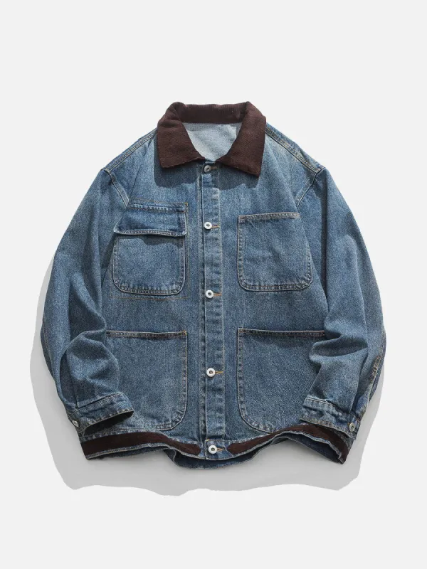 Aelfric Eden Corduroy Multi-Pocket Denim Jacket sold by Aelfric Eden