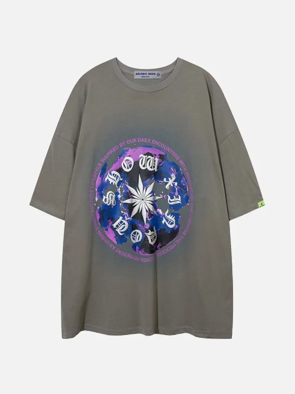 Aelfric Eden Foam Gothic Letter Print Tee sold by Aelfric Eden