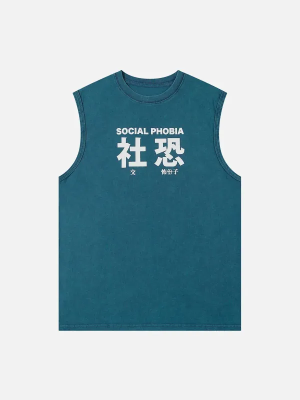 Aelfric Eden Social Phobia Letter Vest sold by Aelfric Eden