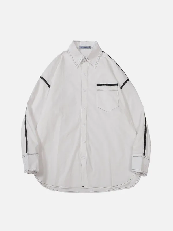 Aelfric Eden Line Patchwork Long Sleeve Shirt sold by Aelfric Eden