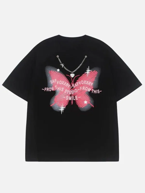 Aelfric Eden Doodle Butterfly Print Tee sold by Aelfric Eden