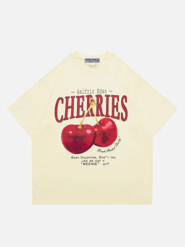 Aelfric Eden Vintage Cherry Print Tee sold by Aelfric Eden