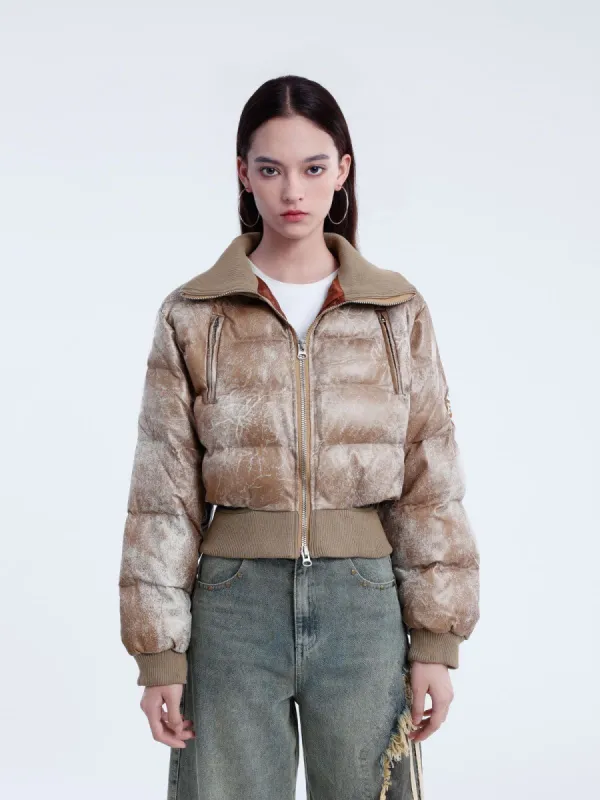 Vintage Washed Stand Collar Winter Coat sold by Aelfric Eden