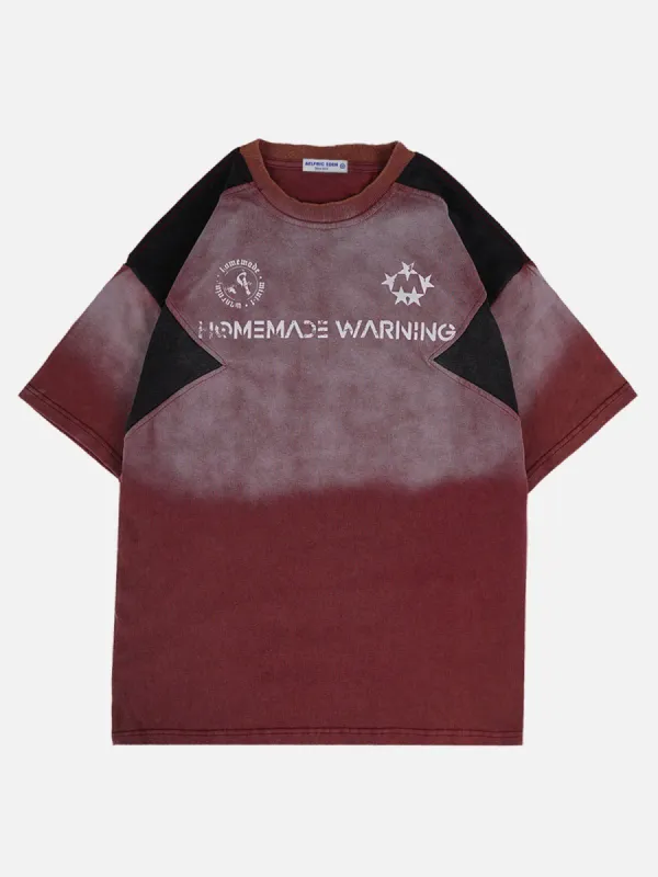 Aelfric Eden Vintage Patchwork Gradient Washed Tee sold by Aelfric Eden