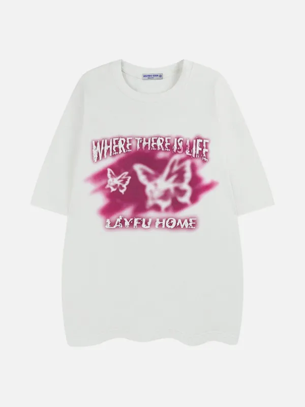 Aelfric Eden Vintage Butterfly Print Washed Tee sold by Aelfric Eden