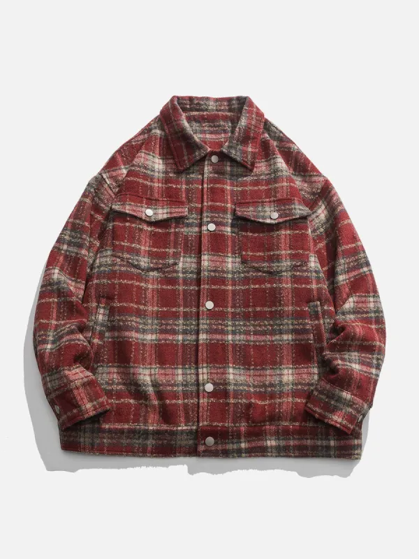 Aelfric Eden Vintage Colorblock Plaid Jacket sold by Aelfric Eden