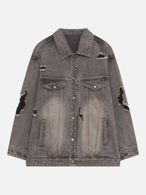 Aelfric Eden Vintage Ripped Denim Jacket sold by Aelfric Eden