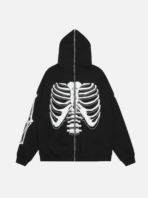 Aelfric Eden Skeleton Print Hoodie sold by Aelfric Eden