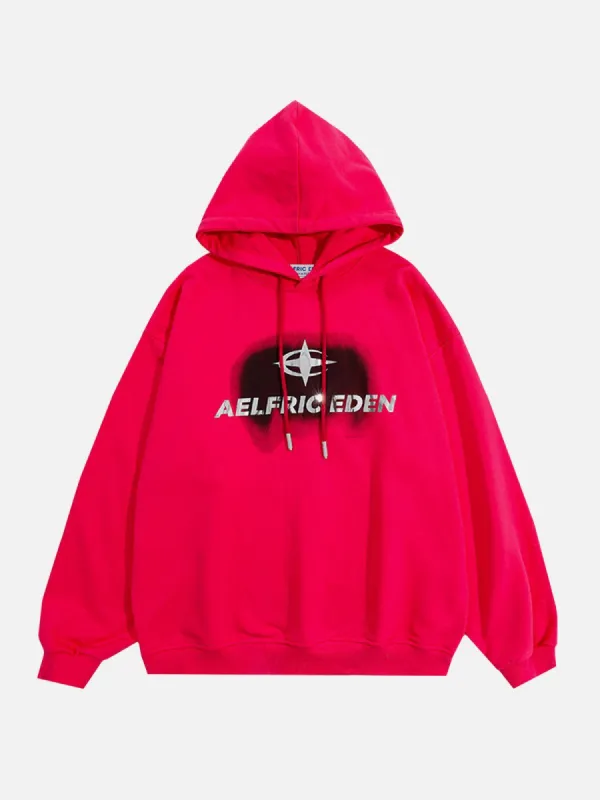 Pink Star Print Hoodie sold by Aelfric Eden