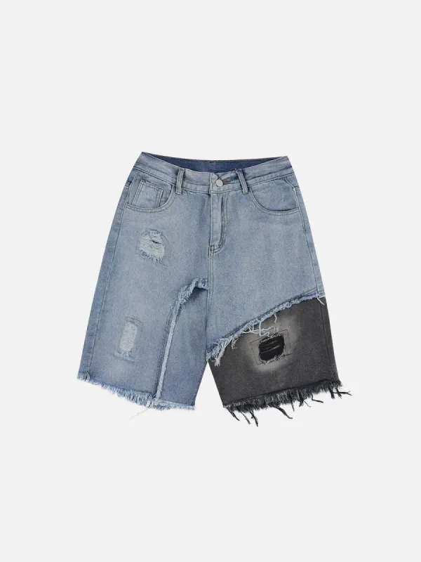 Aelfric Eden Patchwork Fringe Jorts sold by Aelfric Eden