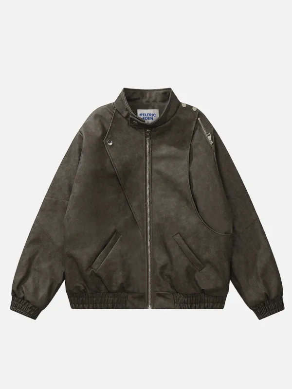 Aelfric Eden Cut Out Texture Faux Leather Jacket sold by Aelfric Eden