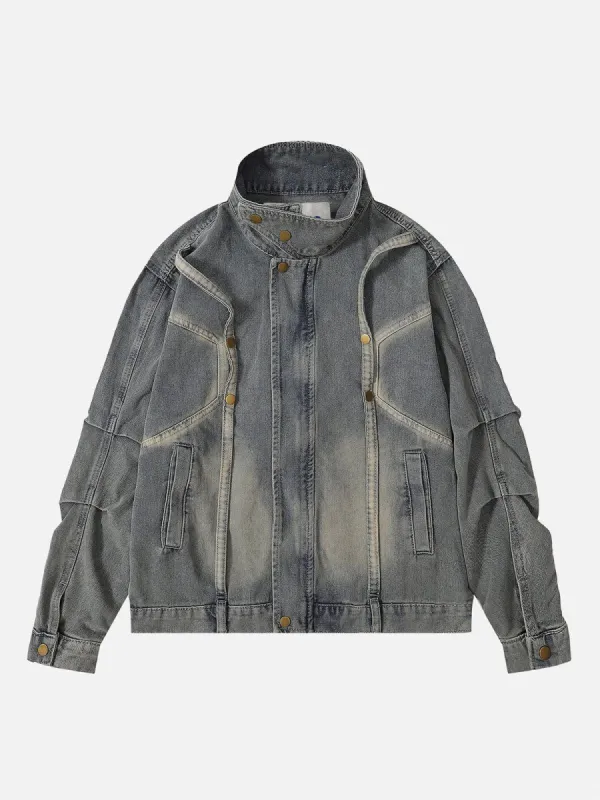 Aelfric Eden Wrinkle Ribbon Denim Jacket sold by Aelfric Eden
