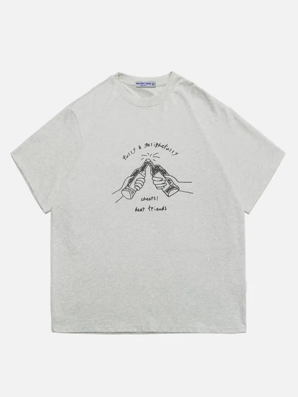 Aelfric Eden Hand Painted Beer Print Tee sold by Aelfric Eden