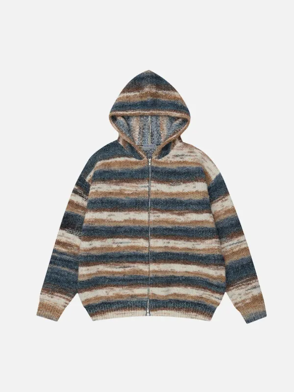 Aelfric Eden Gradient Stripes Knit Hoodie sold by Aelfric Eden