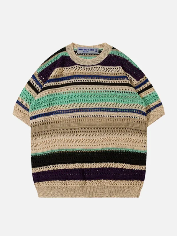 Aelfric Eden Color Striped Knitting Tee sold by Aelfric Eden