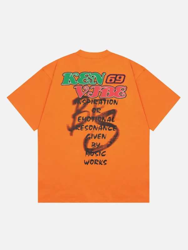 Aelfric Eden Colorblock Letter Print Tee sold by Aelfric Eden