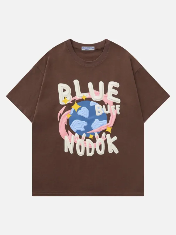 Aelfric Eden Earth Letter Foam Printing Tee sold by Aelfric Eden