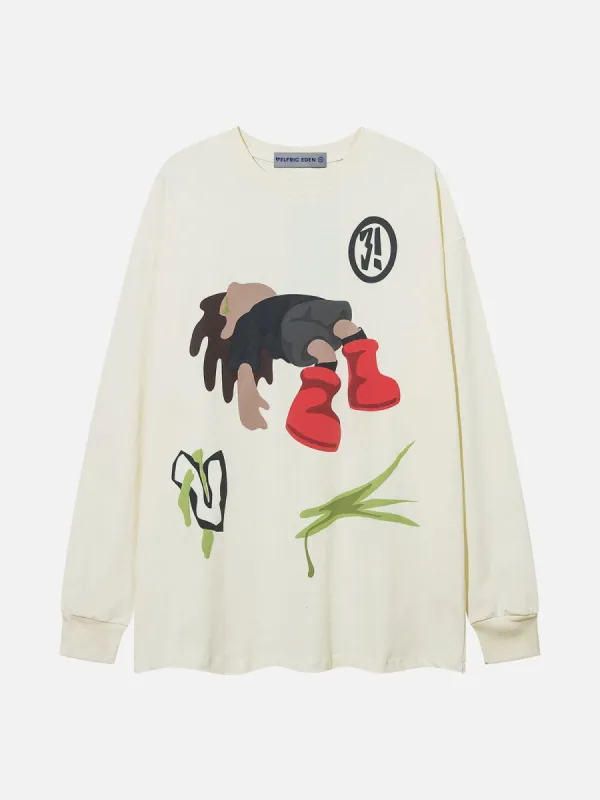 Aelfric Eden Cartoon Character Print Sweatshirt sold by Aelfric Eden