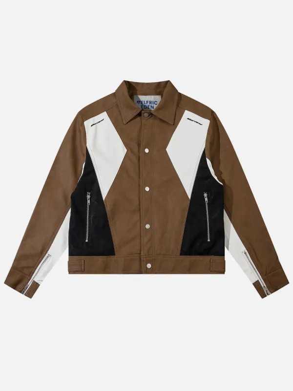 Aelfric Eden Multi Zip Up Racing Leather Jacket sold by Aelfric Eden