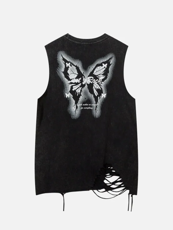 Aelfric Eden Butterfly Print Necklace Design Tank Top sold by Aelfric Eden