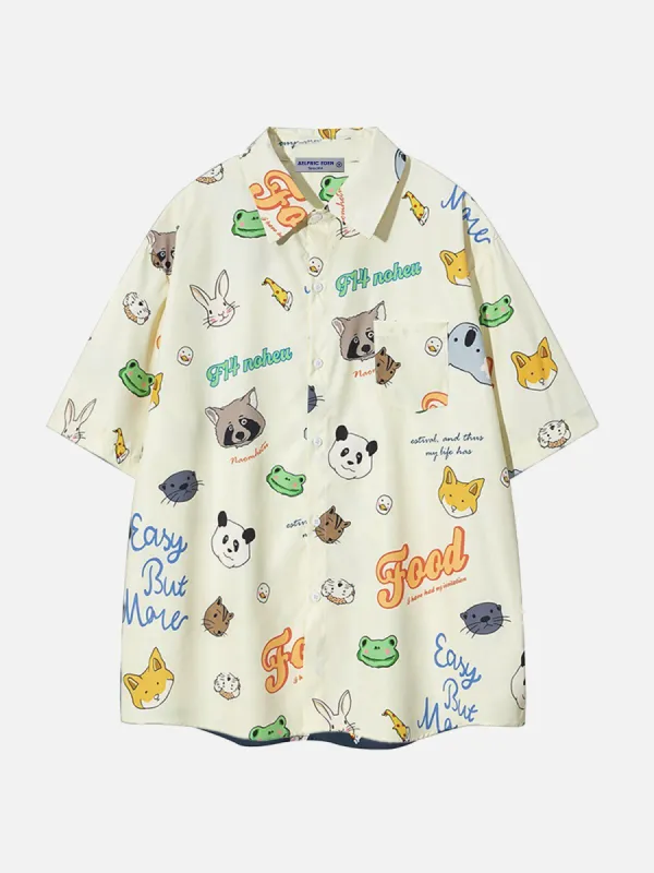 Aelfric Eden Animal Avatar Print Short Sleeve Shirts sold by Aelfric Eden