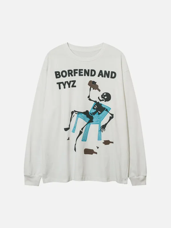 Aelfric Eden Skeleton Drinking Sweatshirt sold by Aelfric Eden